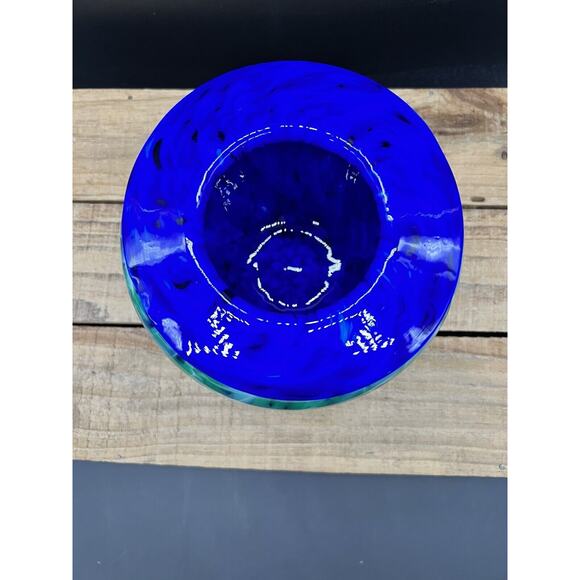 Wimberley Glassworks Art Glass Bowl Vase WGW Hand Blown 2005 Signed - Picture 4 of 10